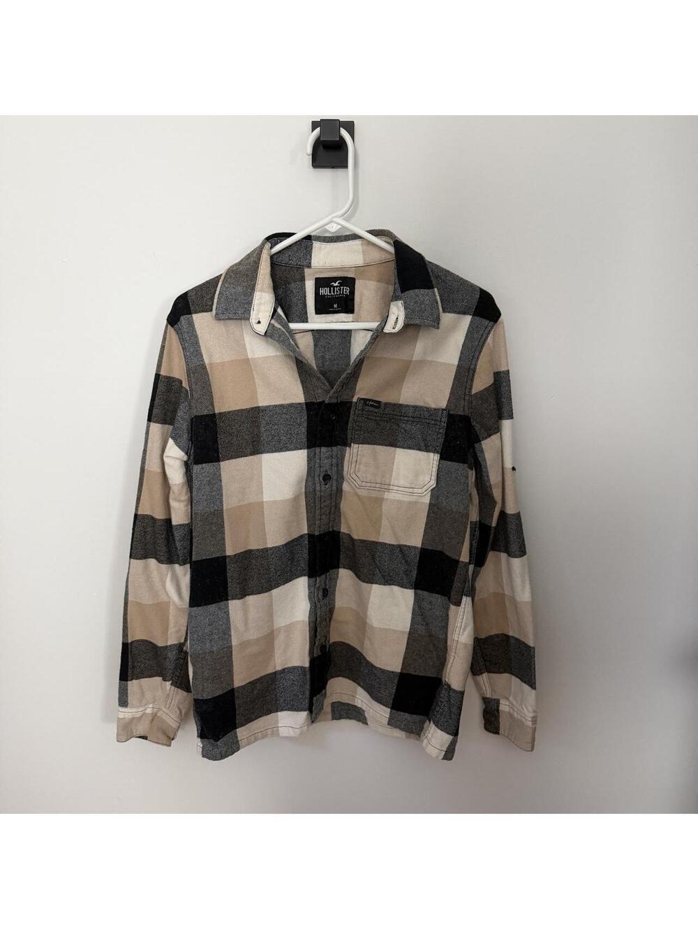 Hollister Co. Men's Multi and Tan Shirt